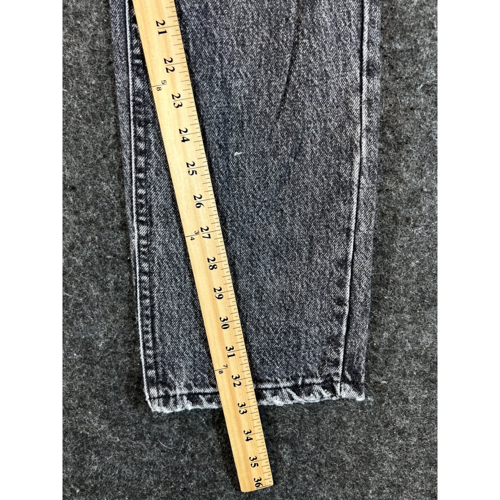 Vintage 90s Lee Black Acid Wash Straight Leg Jeans Mens 29x32 Made in USA - Picture 5 of 9